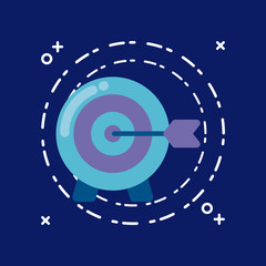 target board with arrow isolated icon