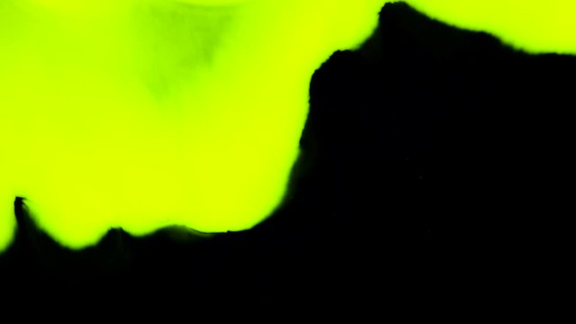 Yellow Streaks on Black. Streaks of yellow paint gradually close chery screen. Excellent for inter-frame transition