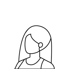 beautiful and young woman character