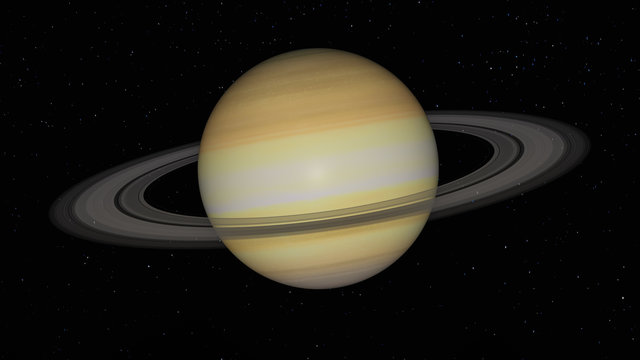 the planet saturn (3d rendering,this image elements furnished by NASA)