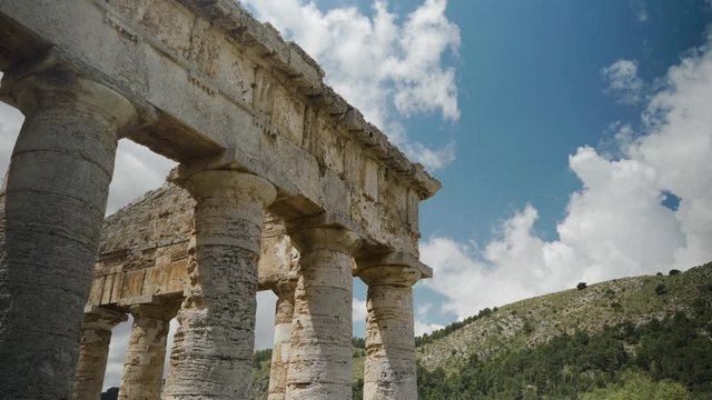 The Temple of Segesta in a sunny day in Sicily, Italy