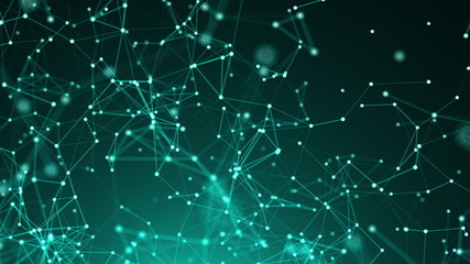 Abstract connection dots. Technology background. Network concept. 3d rendering
