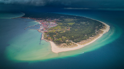 Hel, półwysep helski, nadchodzi burza nad Helem © Konrad Kerker