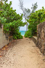 Pathway to the beach in Waimanalo Hawaii - 285340581