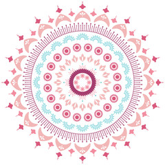 Beautiful floral ornament banner. Native flower mandala. Boho style ethnic