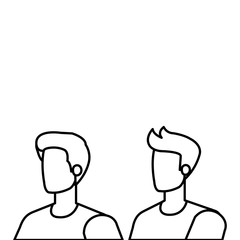 young and casual men characters