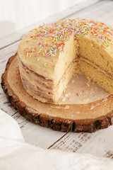 Whole Vanilla Cake with Sprinkles 