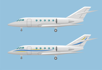 Private jet vector icon. Business jet illustration