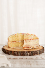 Whole Vanilla Cake with Sprinkles 