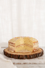 Whole Vanilla Cake with Sprinkles 