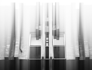 Black and white abstract architecture details background