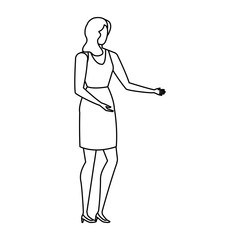 beautiful and young woman character