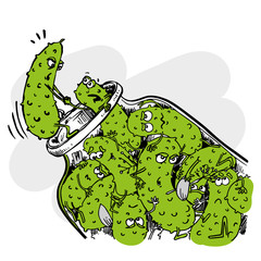 Ogórki w słoiku © PanGrafik