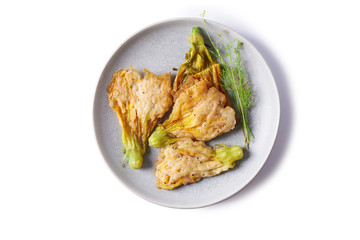 fried zucchini flowers