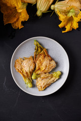 fried zucchini flowers