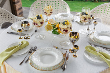 Richly decorated Banquet table