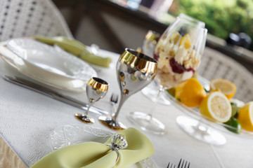 Richly decorated Banquet table
