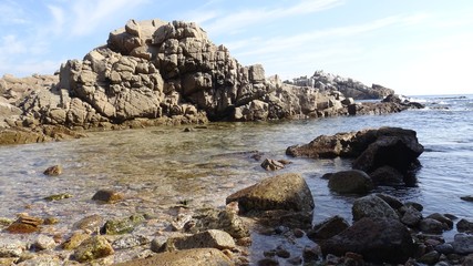 Fototapeta na wymiar landscape of rocky beach and nature
