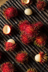 Raw Red Organic Rambutan Fruit