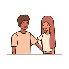 couple of people smiling and hugging each other