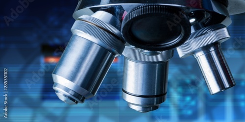 Laboratory Microscope. Scientific and healthcare research background.
