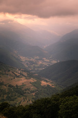 Obraz premium View from the Col d'Aspin at High Pyrenes, France.