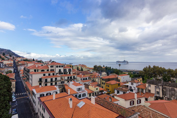 Naklejka na ściany i meble Views of Funchal from the cable car (Madeira)