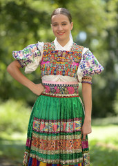 Slovak folklore. Slovakian folklore girl.