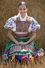 Slovak folklore. Slovakian folklore girl.