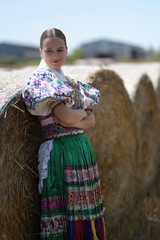 Slovak folklore. Slovakian folklore girl.
