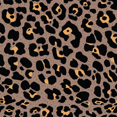 Leopard skin print pattern seamless design