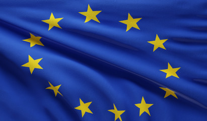 flag of Europe background 3d-illustration