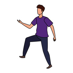 young and casual man character