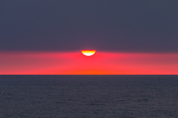 Wonderful Sunset at Biarritz, Basque Country.