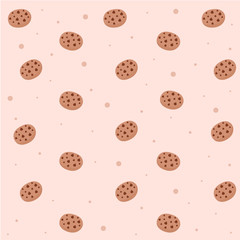 Estampa de cookies fofos em vetor. Ilustração fofa e divertida!