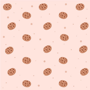 Estampa de cookies fofos em vetor. Ilustra&ccedil;&atilde;o fofa e divertida!