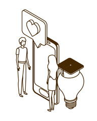 couple of people with sheets of paper in white background