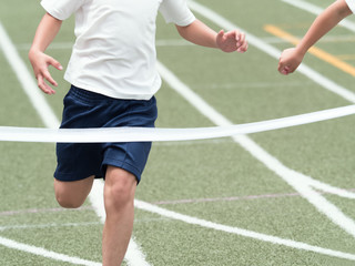 運動会　徒競走のゴール