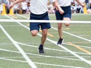 運動会　徒競走のゴール