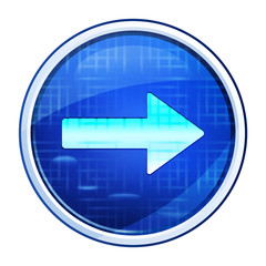 Next arrow icon futuristic blue round button vector illustration