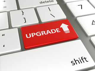 Fototapeta premium Upgrade, keyboard concept, 3D