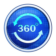 360 degrees rotate arrow icon futuristic blue round button vector illustration