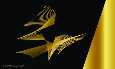 gold geometric background, wallpaper. illustration- vector