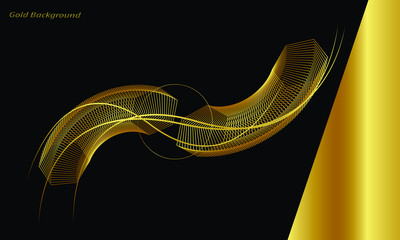 gold geometric background, wallpaper. illustration- vector