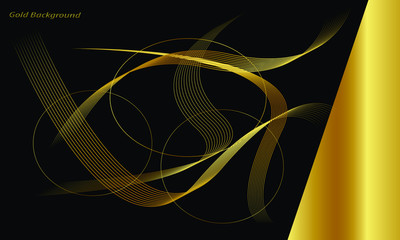 gold geometric background, wallpaper. illustration- vector