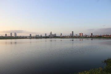 Fototapeta premium Lagoa Grande in Feira de Santana city - BA, Brazil