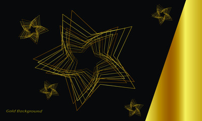 gold geometric background, wallpaper. illustration- vector