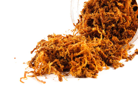 Serunding, dried meat floss made of beef or chicken. Popular in Malaysia especially during Hari Raya festive celebration.