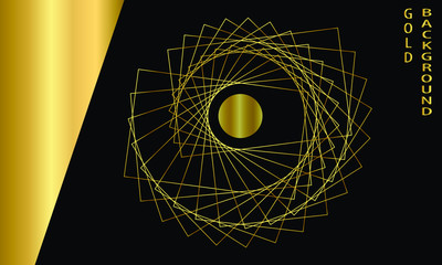 gold geometric background, wallpaper. illustration- vector