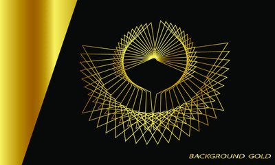 gold geometric background, wallpaper. illustration- vector
